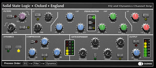 Duende's channel strip has a few routing limitations
